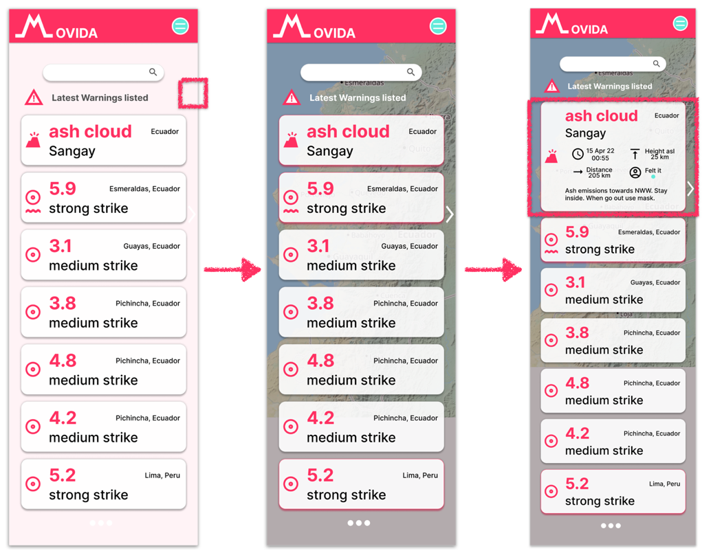 Natural Disaster Overview on Mobile Device