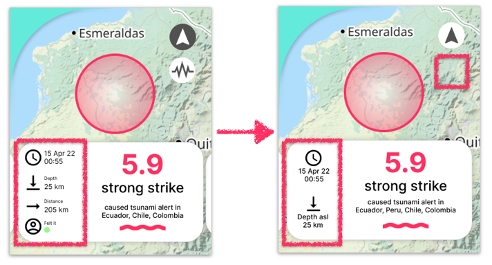 Information card about natural disaster with improved font size and styling